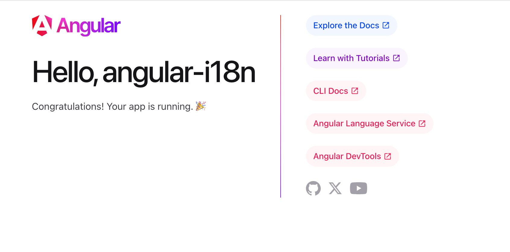 Default Angular app